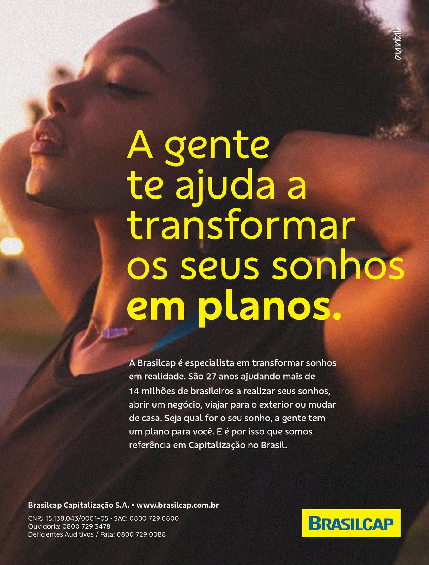 Anúncio da Brasilcap para o jornal Valor Econômico