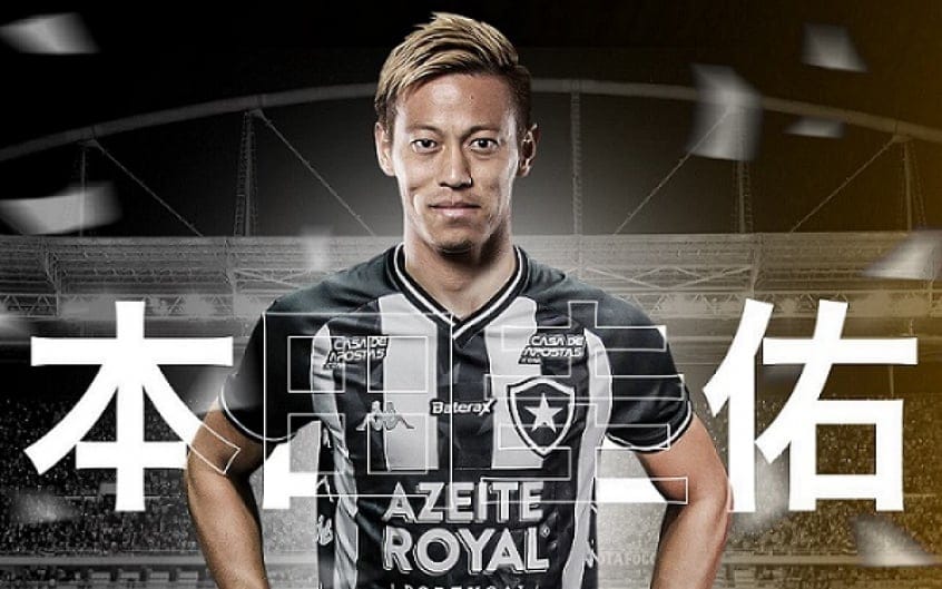 Keisuke Honda com a camisa do Botafogo