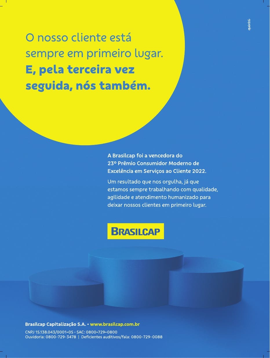 Anúncio da Brasilcap para revista, céu estrelado
