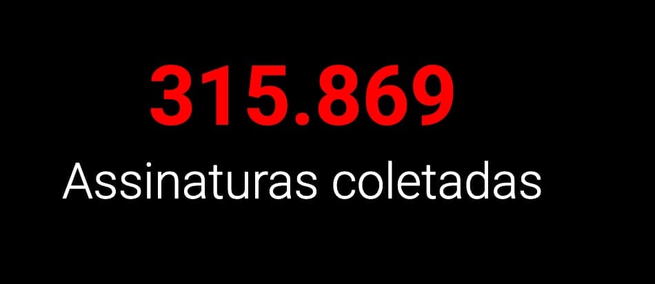 Gráfico do crescimento de assinaturas, com a marca de 315 mil